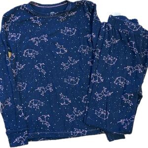 GAP Kids Navy Pajama Set with Pink Constellations